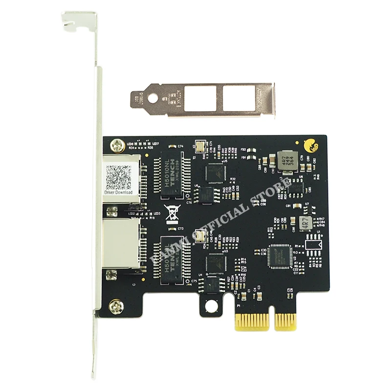 2.5G 2 Port PCIe RJ45 2500Mbps Realtek Chip RTL8125BG Dual Port  Server Network Card 2.5 Gigabit Ethernet Wired Game NIC