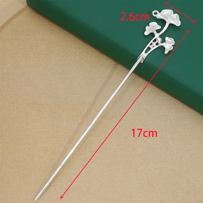 10 عبوات من أعواد الشعر على شكل أوراق شجر مقاس 50 × 32 مم - إعدادات دبوس شعر من سبائك معدنية لإكسسوارات صنع مجوهرات الشعر بنفسك