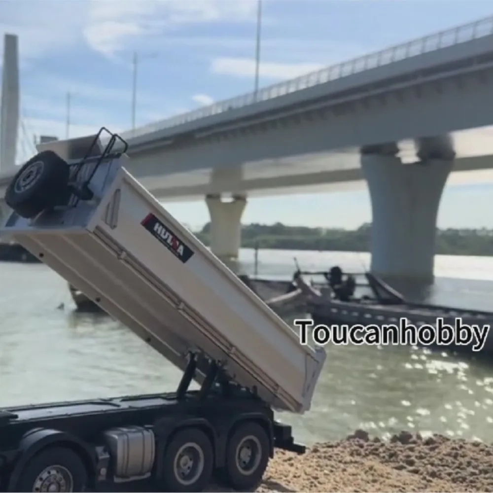 

New Toy HUINA 1536 RC Dumper 1/14 Remote Control Dump Truck With Sound Light Toy Model Gifts for Boys