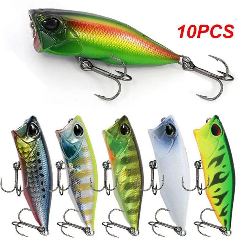 

10 шт., рыболовная приманка в виде гольяна с объемными глазами, 50 мм