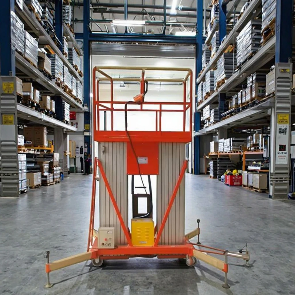 

High Quality 10m Lifting Height Electric Platform Lift Double Mast Aluminum Lift