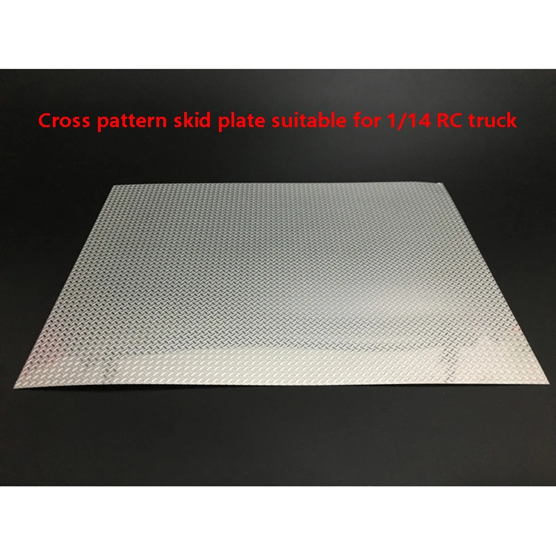 1 Item Simulation Metal Silver Big Skid Plate for 1/14 Tamiya RC Truck Car Scania 770S BENZ 3363 VOLVO FH16 MAN Diy Parts Toys