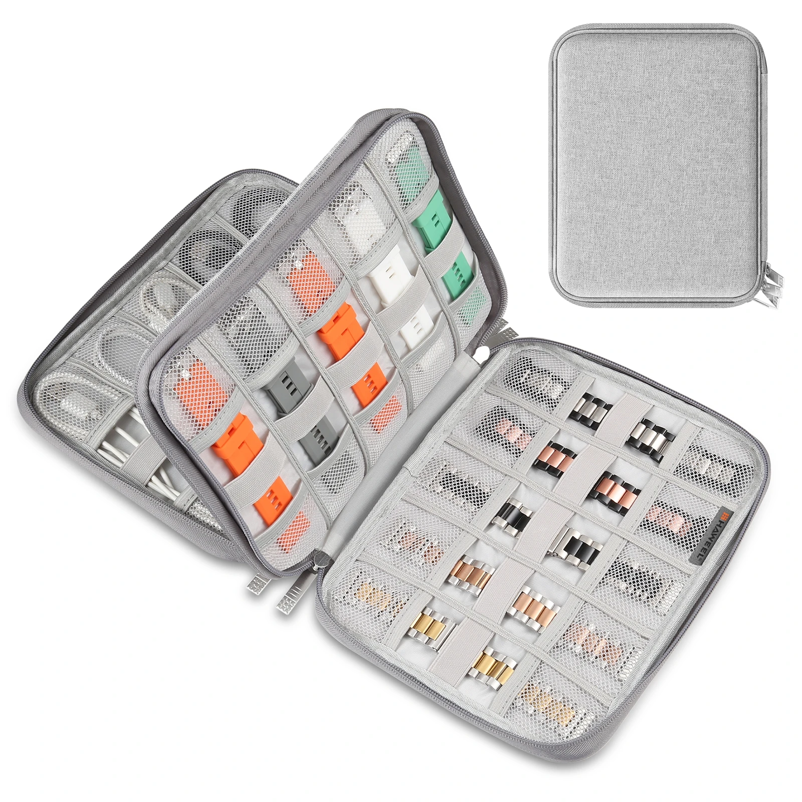 Haweel Uhren armband Organizer Box Kopfhörer/u Disk / Digital kabel Aufbewahrung koffer