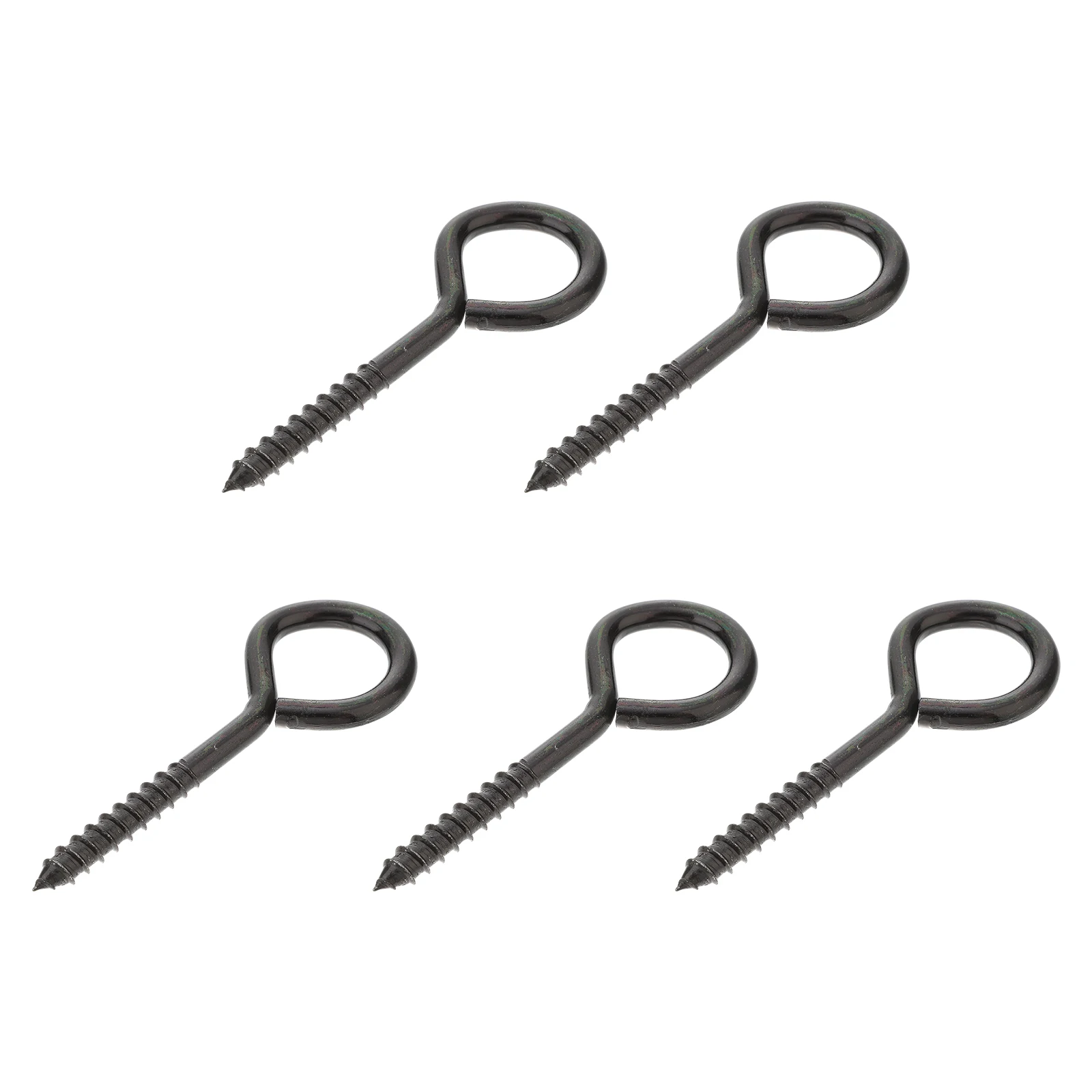 

5pcs Hook Heavy Duty Nickel Plated Iron Eyebolt Self-Tapping Hooks Screw Saving Metal Hardware Screw