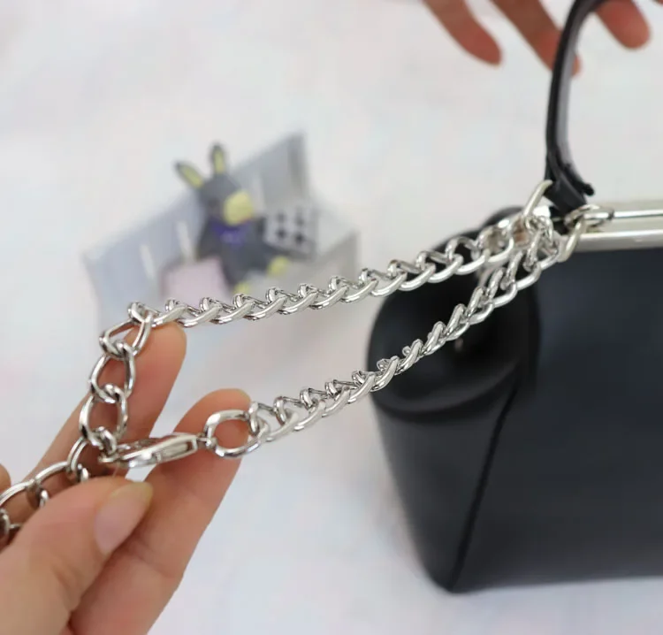 Fashion Women Handbag Kiss Lock PU Leather Chain Crossbody Shoulder Bag Vintage Small Female Clip Bags Purses Phone Bag