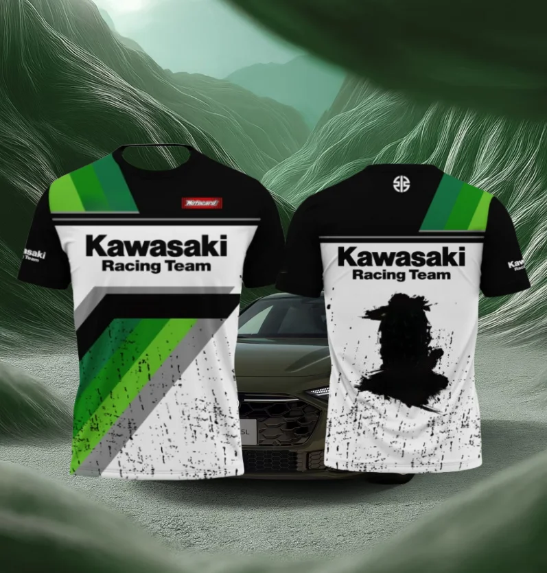 

Kawasaki Motorcycle T-shirt Men Women Outdoor Sports Quick-drying Comfort Top Summer Hot Sale 3D Printed Clothes Kawasaki Tees 9