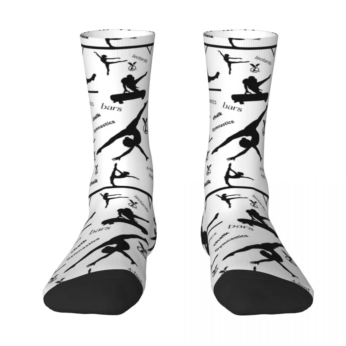 

Gymnastics Print Socks Harajuku Super Soft Stockings All Season Long Socks Accessories for Man's Woman's Gifts