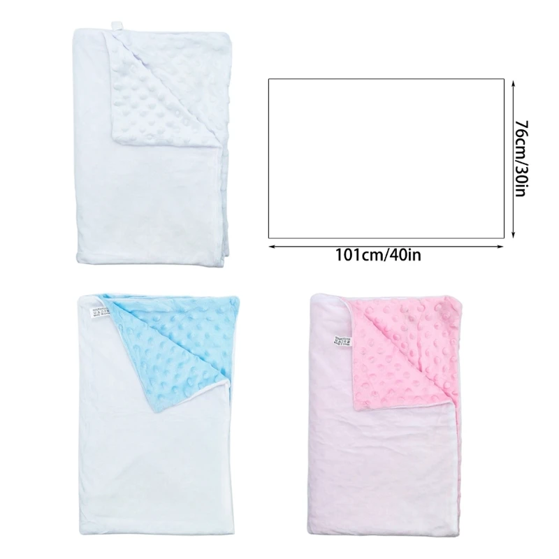 Heat Transfer Baby Blanket with Massage Beads Thermal Sublimated Receiving Blankets Double Layers Towel 30x40 inch