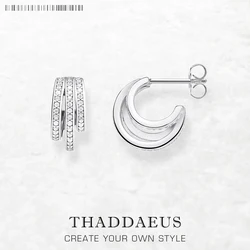 Hinged Hoop Earrings Circles Brand New Fine Jewerly For Women Vintage Gift In 925 Sterling Silver