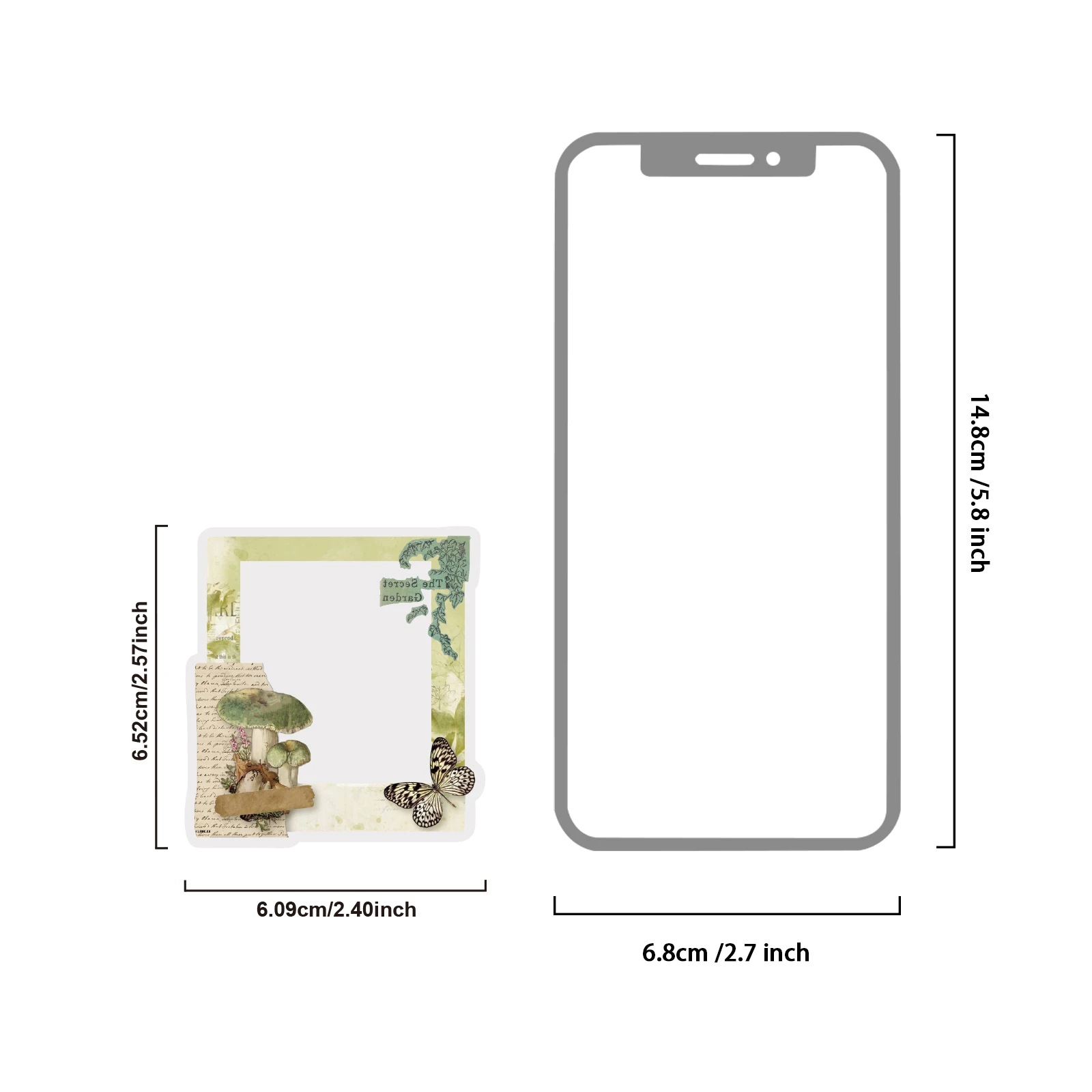 エトリ ライフ プラント ジャーナル 20枚入り 森のスタイル ヴィンテージ ジャーナル ボーダー ステッカー ライムグリーン 植物 蝶々 無地 メモデコレーション ステッカー ノートパソコン、携帯電話、スーツケース、スクラップブッキング用品、スタンプアルバム、学生ギフト用紙袋、ヴィンテージパーティー、おもちゃステッカー、友人へのギフト