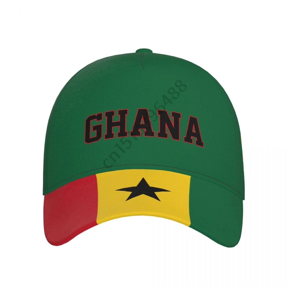 2025 Ghana Country Flag Soccer Hats Sun Baseball Cap Breathable Adjustable Men Women Outdoor Fishing Hat