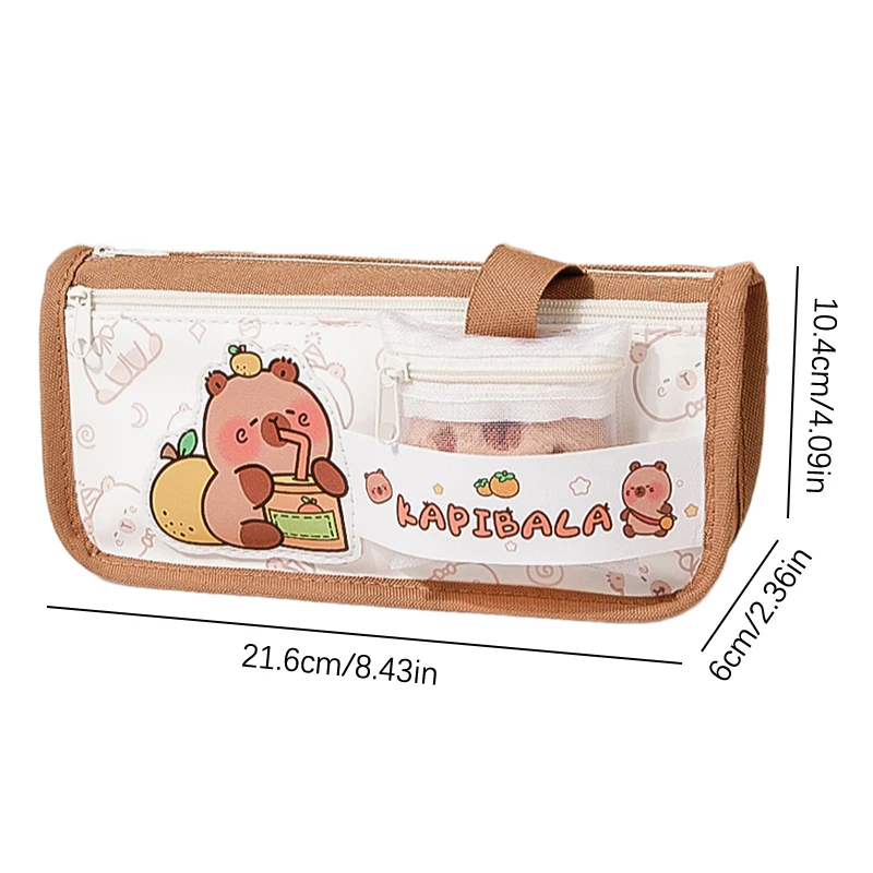 Кавайный карандаш для карандашей, большой холщовый пенал для ручек, школьный карандаш, разноцветный карандаш, канцелярские принадлежности для студентов, эстетические школьные принадлежности