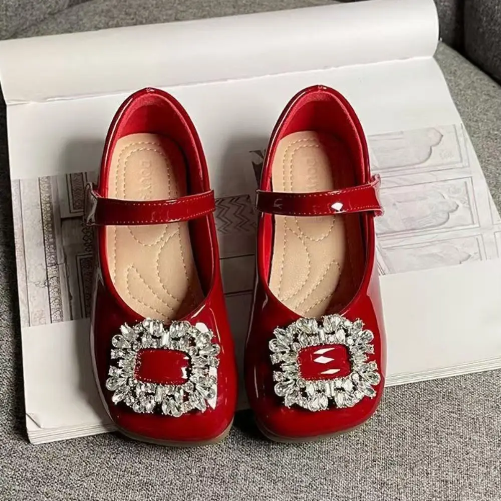 รองเท้าหนังเด็ก PU แบบแมรี่เจน น้ำหนักเบา รองเท้าเด็กพื้นนุ่ม สวมใส่ง่าย สไตล์เจ้าหญิง สำหรับเด็กผู้หญิง ฤดูร้อน