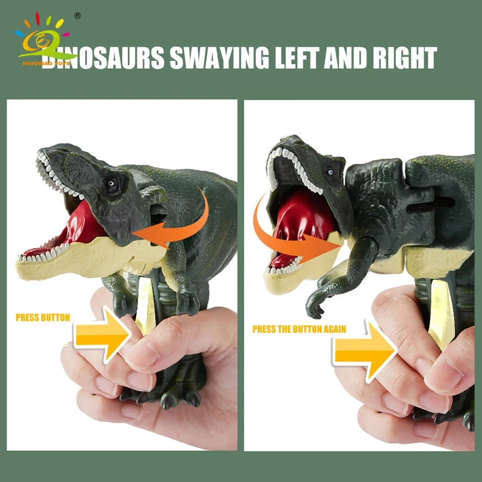 Swing Dinosaur Toys para crianças, Jurassic Dino, Tyrannosaurus Rex Model, Wacky Descompressão Toy, Press Rotation, Presente engraçado