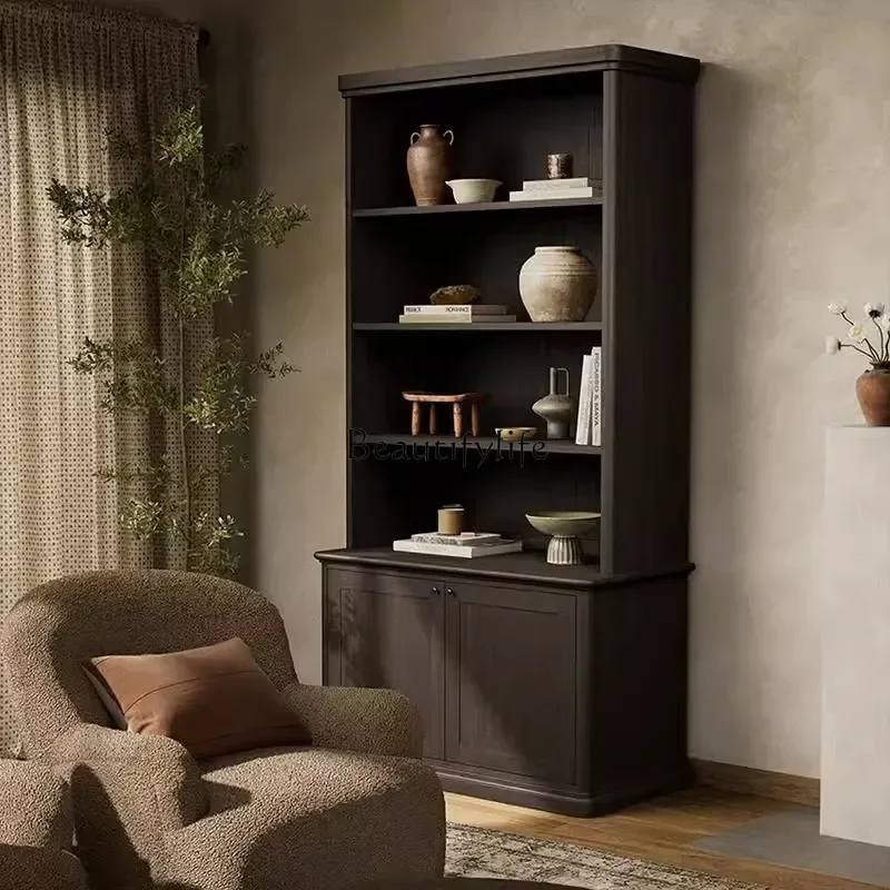 1 French Retro Display Sideboard Cabinet Living Room Storage Floor-standing Bedroom Storage Cabinet