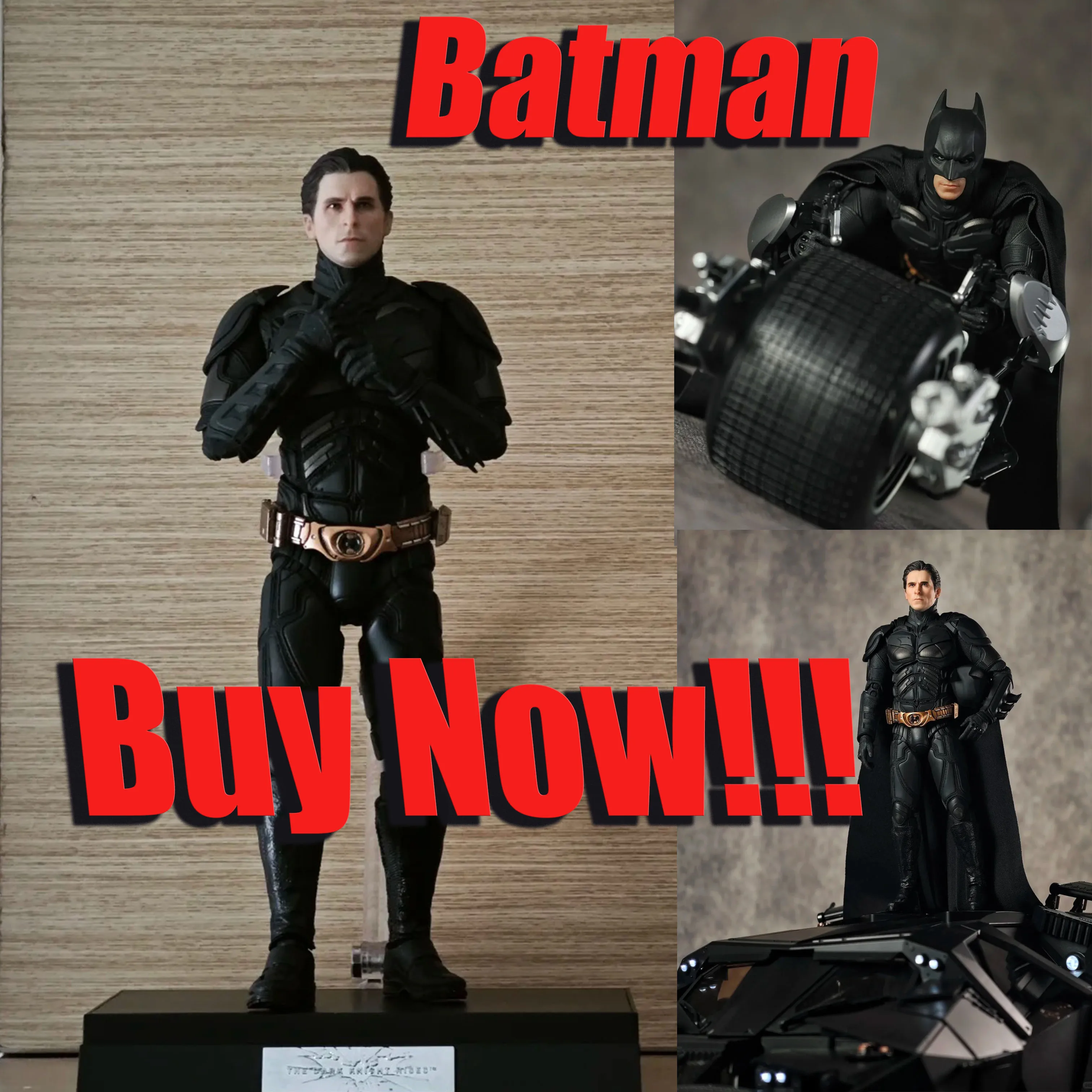 

100% Original INART DC The Dark Knight Trilogy Action Figure Batman Anime Figurine 1/12 Statue Model Collectible Toys Gifts