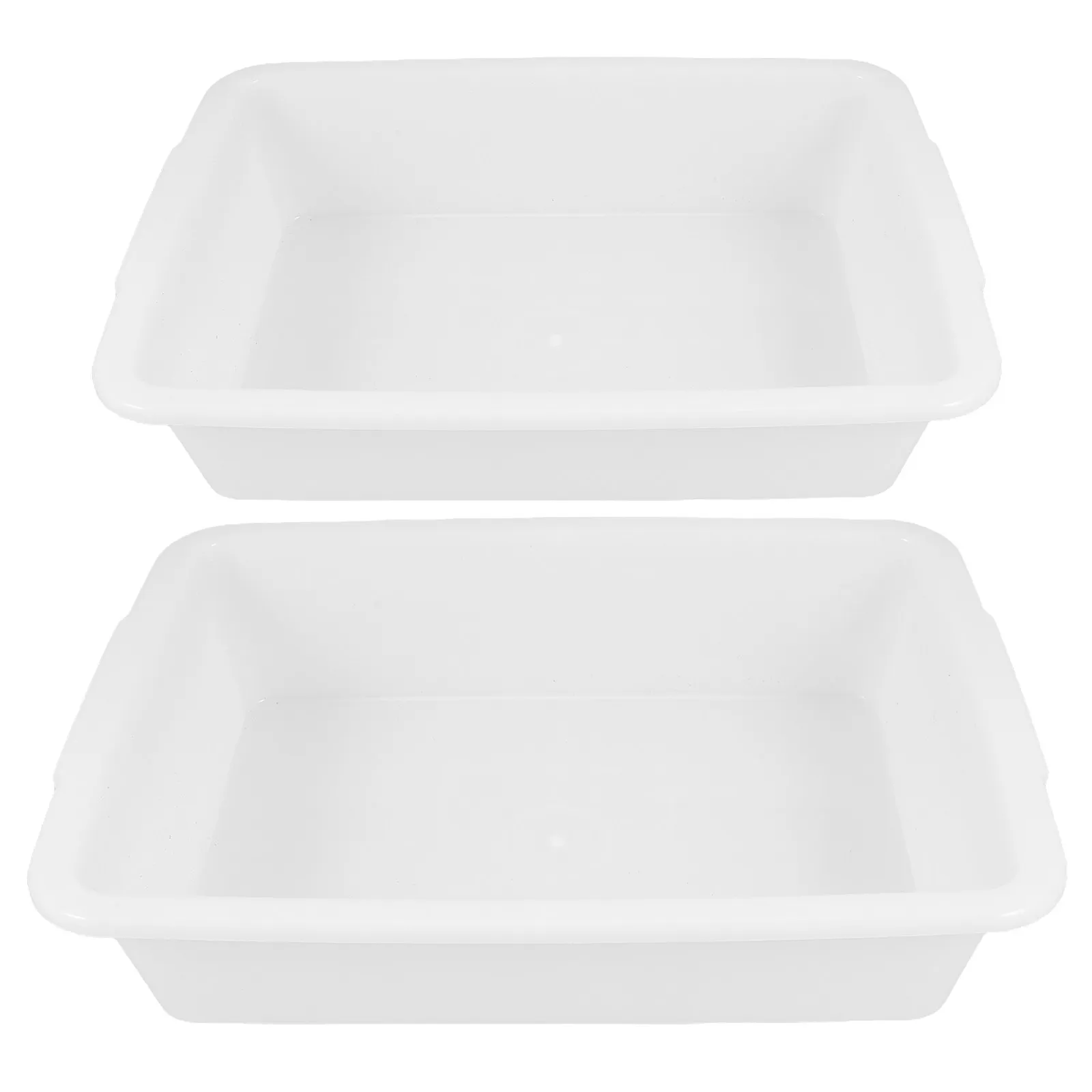 2Pcs Lab Containment Tray Leakproof Plastic Science Lab Tray Acid Alkali Resistant High Sided for Classroom Sample Prep Protect