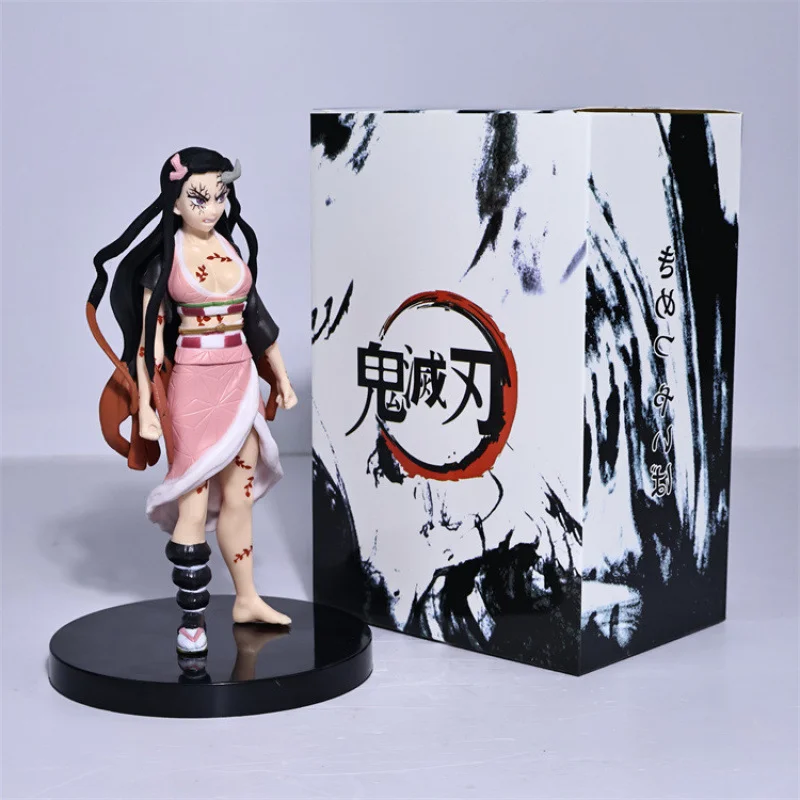 17cm Anime Dämon Slayer Kamado Nezuko Pvc Action Figur Schreibtisch Ornamente Modell Skulptur Figuren Kinder Spielzeug Junge Geburtstag Geschenk