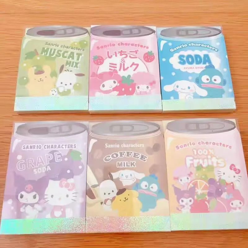 24pcs-lot-sanrio-hangyodon-kuromi-cinnamoroll-memo-pad-cute-pochacco-stationery-label-notepad-planner-sticker-post-school-supply