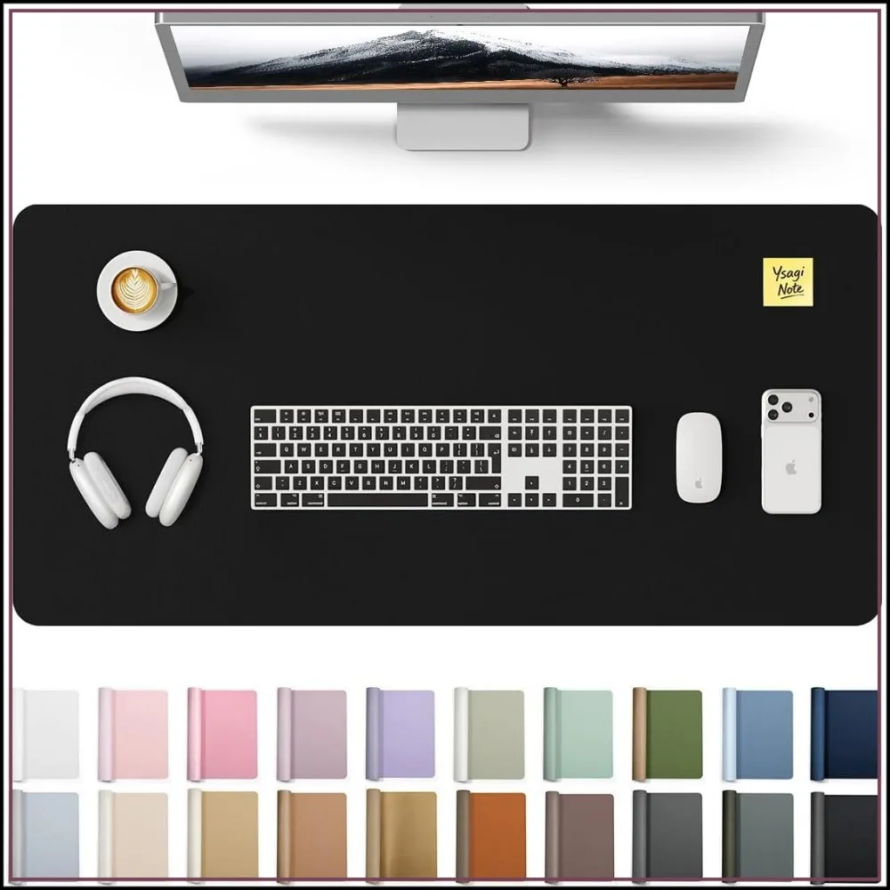 

Large Non-Slip PU Leather Desk Mat, Waterproof Writing Pad for Office and Home, 31.5" x 15.8"
