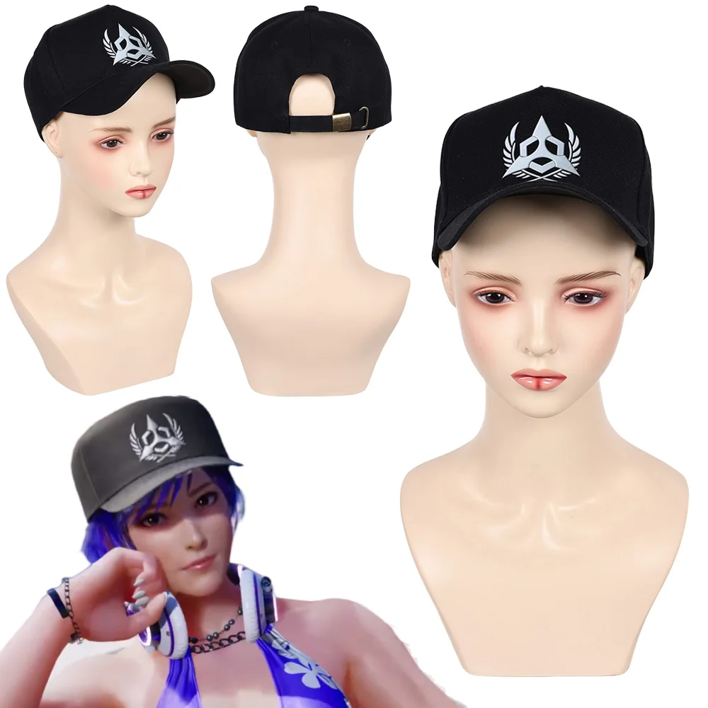 

Anime Game Tekken8 Cosplay Reina Black Hat Party Costume Headgear Cap Accessories For Adult Women Men Props Supplies Outfits