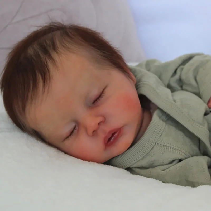 18inches Reborn Delilah Newborn Sleeping Baby Unpainted Reborn Doll Parts Kit Bebé Reborn Soft Vinyl Reborn Baby Doll Kit Reborn