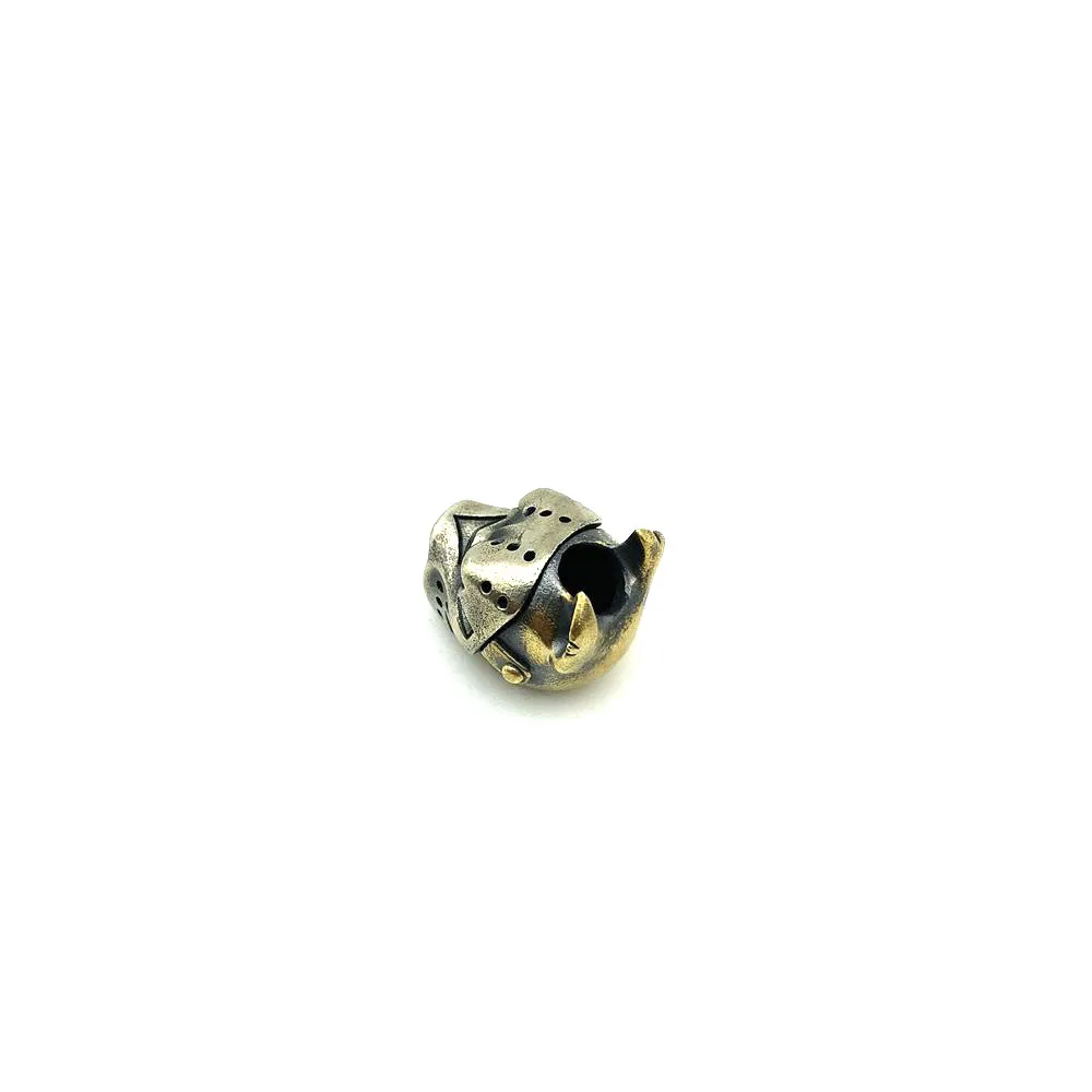 White Brass Dog Head Knife Beads, Outdoor DIY Tools, EDC High Quality, Animal Style Lanyard Pendants, Key Rings Accessories