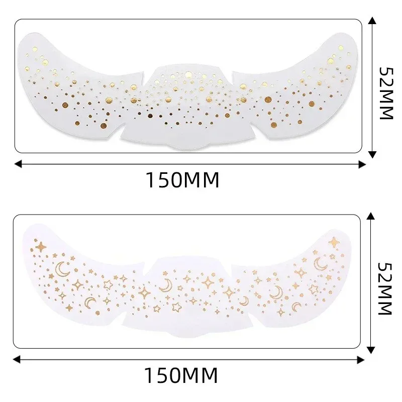 6pcs Hot Stamping Freckles Patches Metallic Radiation Glitter Golden Silver Fake Freckles Temporary Tattoo Stickers Face Makeup view 6