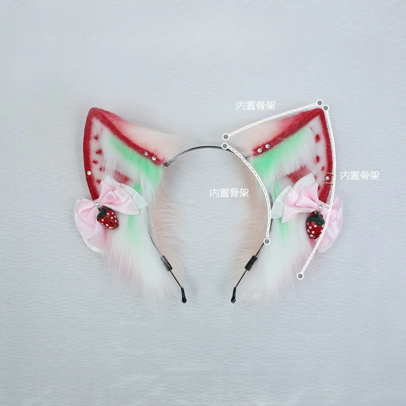 Volpe pelosa Gatto Lupo Cosplay Ragazza Fascia per capelli Natale Festa di Halloween Peluche Lolita Anime Puntelli per prestazioni Cos Accessorio per fascia per capelli