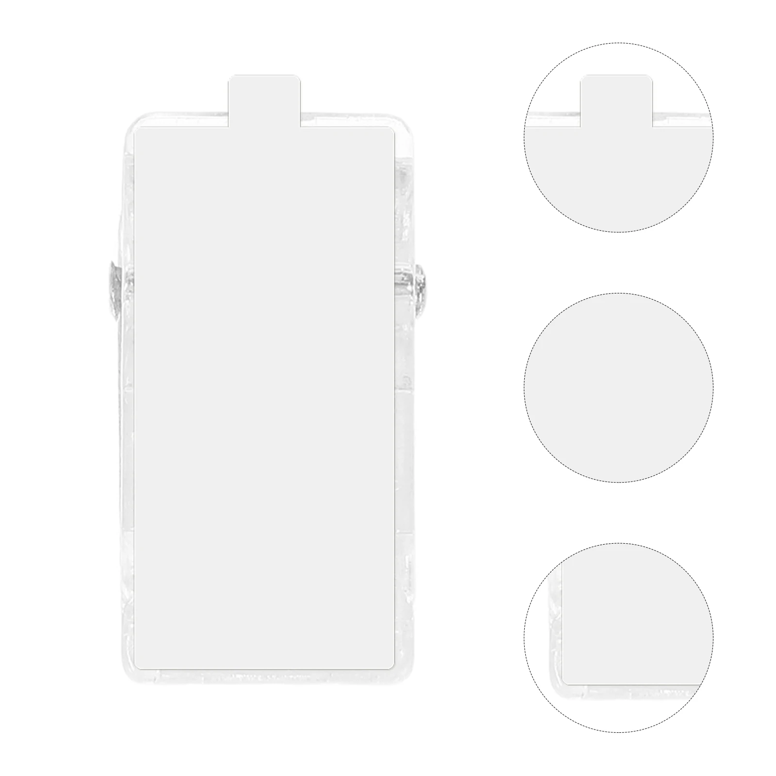 50Pcs Clear Self Adhesive Spring Clips Plastic Sticky Badge Clips Photo Holders Wall Clips