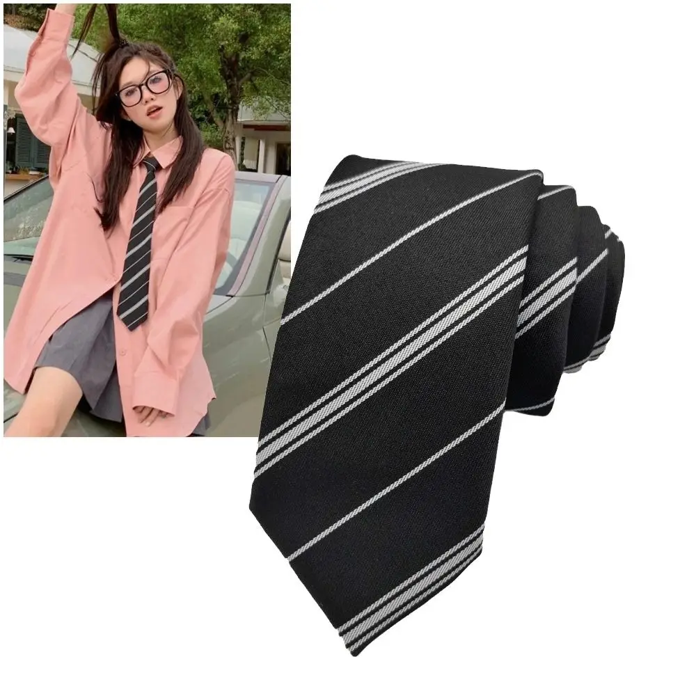 

Versatile Black Men's Hand-Tied Tie Diagonal Stripe Shirt Accessories Lazy Necktie Classic Style Cravat Business Suit Accessory