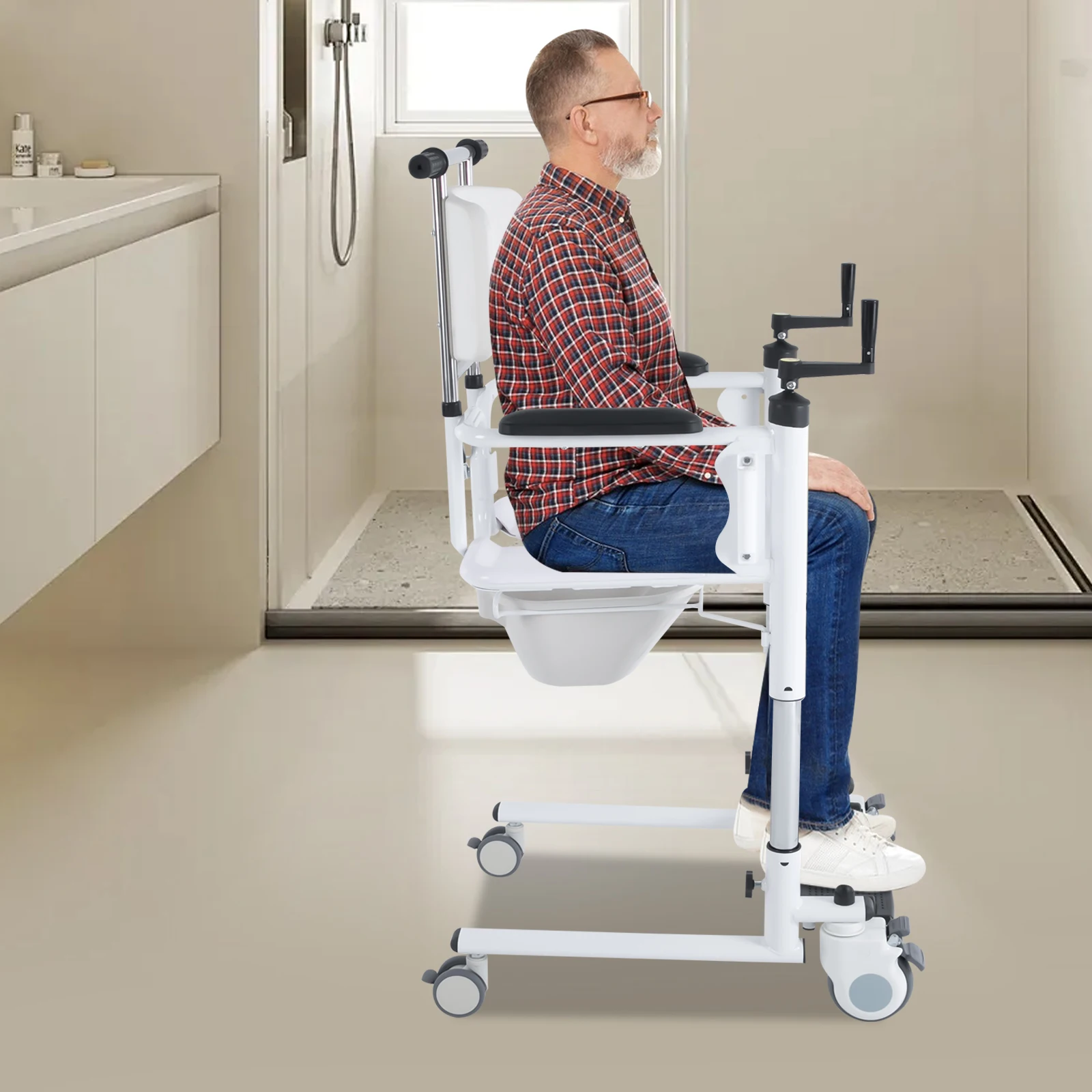 264.55 lbs Multifunctional Lift Transfer Chair 7.87 in Adjustable Transfer Lift Chair Home Care Nursing Homes Medical Facilities