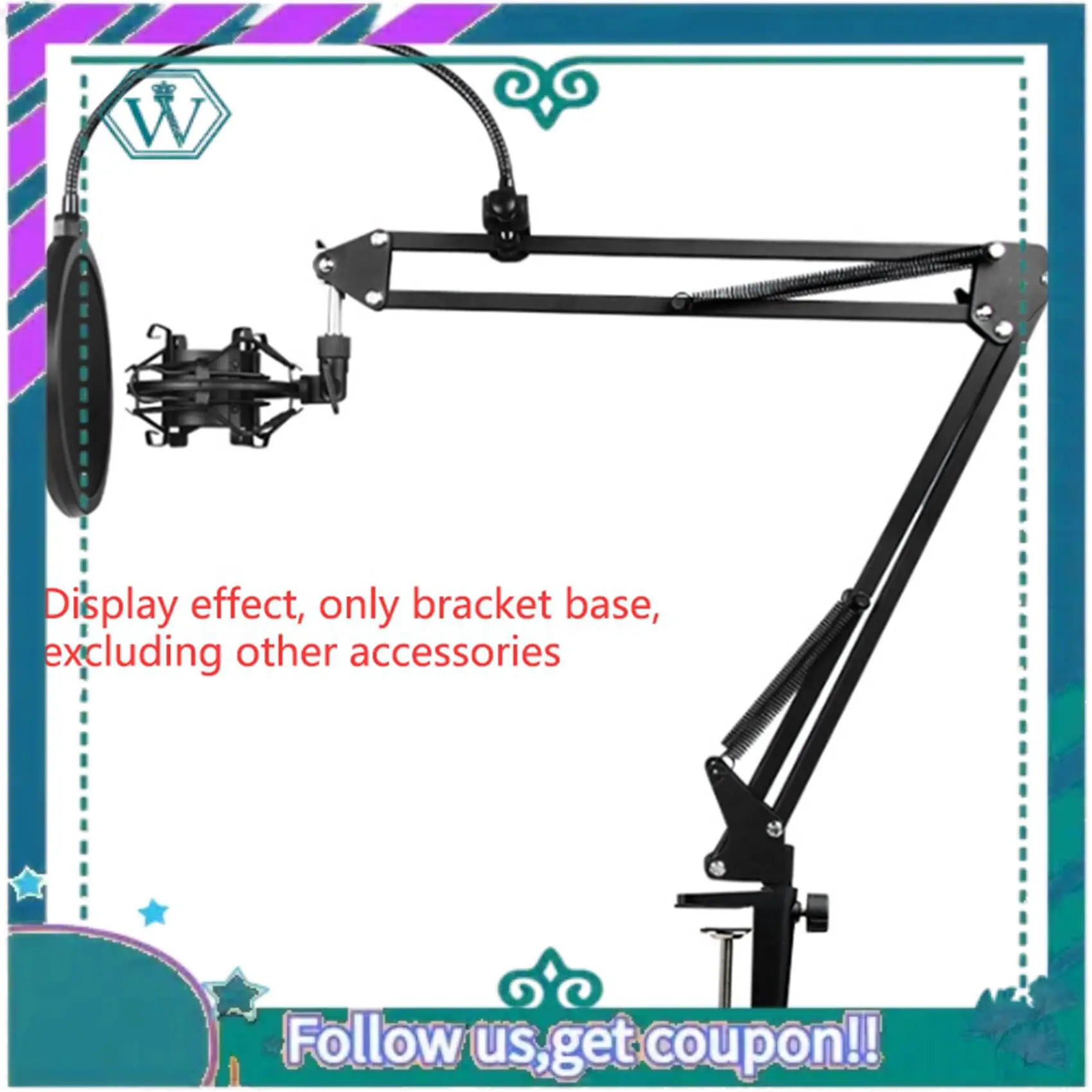 A75Q-3X Heavy-Duty Metal Table Mounting Clamp For Microphone Suspension Boom Scissor Arm Stand Holder