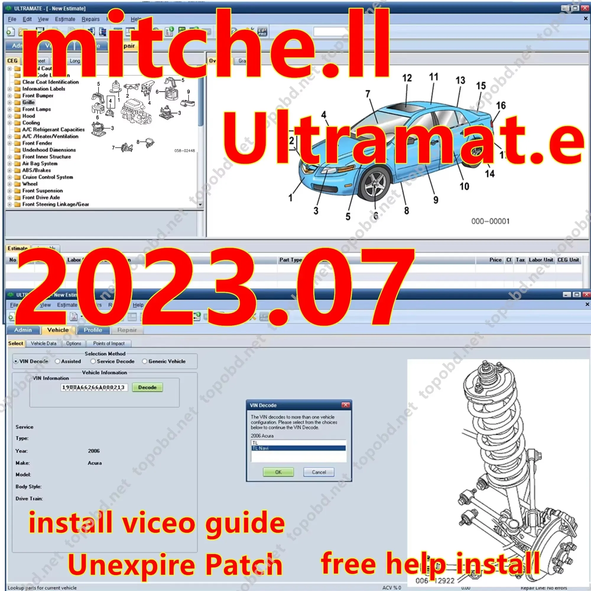 2026 NEW Mitchel Ultramate 2023.07 COMPLETE ADVANCED ESTIMATING SYSTEM+ Patch for Unexpire+Install Video Guide+Free installation
