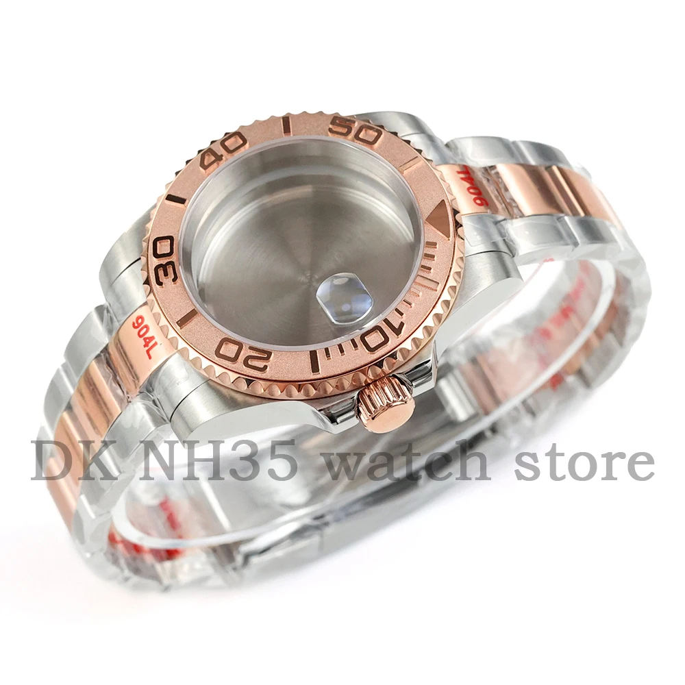 

40mm Stainless Steel Watch Case Oyster/Jubilee Bracelet Sapphire Glass Waterproof For NH34 NH35 NH36 NH38 Movement YACHT-MASTER