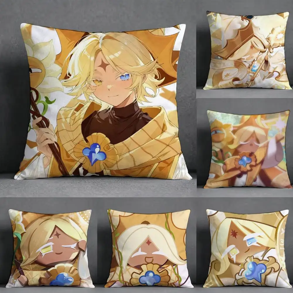 Run Kingdom pure vanilla cookie  Square Double-Sided printed Pillow Case Bedroom Bedside Pillow Sofa Cushion Cover