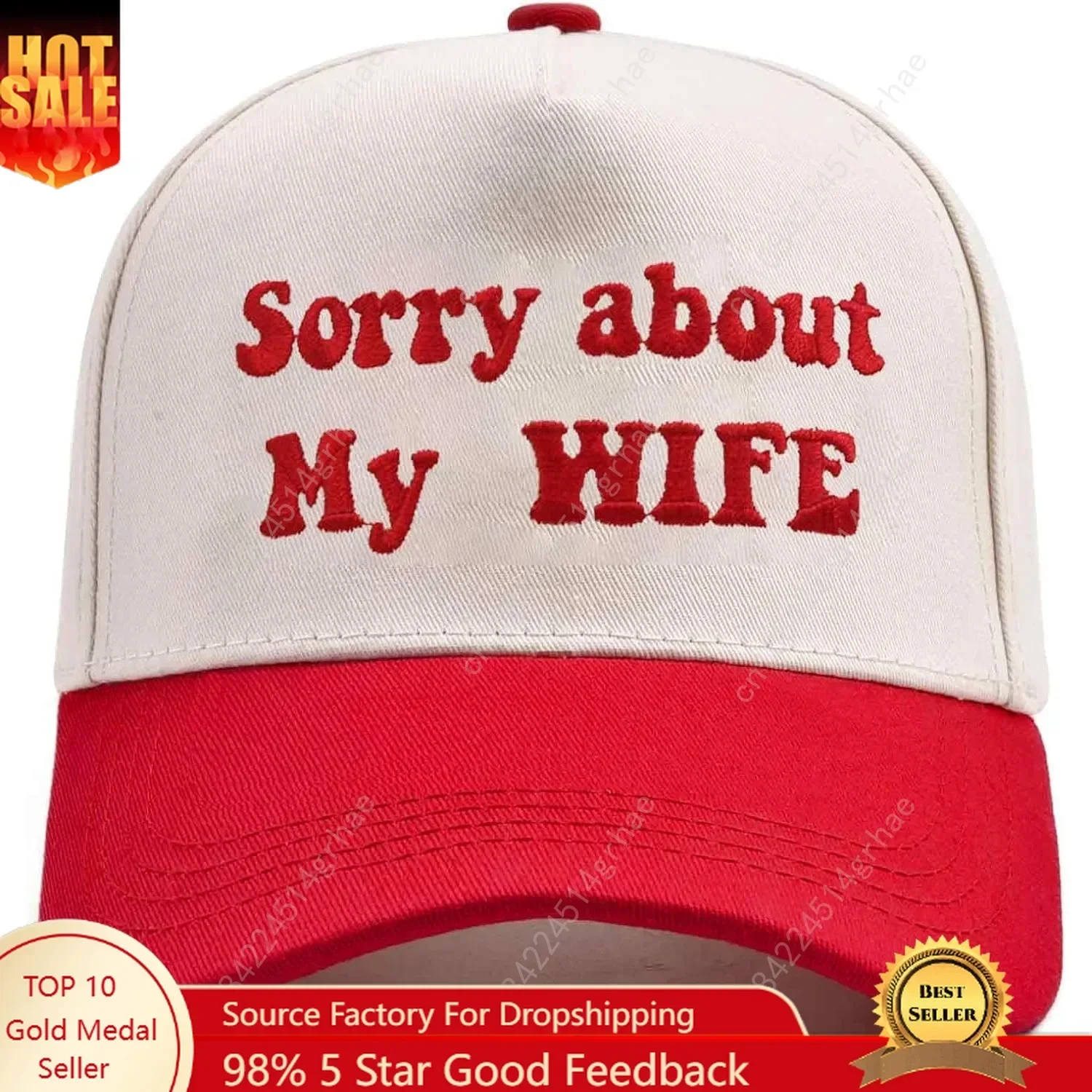 

Funny Trucker Hats Embroidered Vintage Snapback Hat for Women Put It On My Husband's Tab Hats Gag Gifts Baseball Cap Red