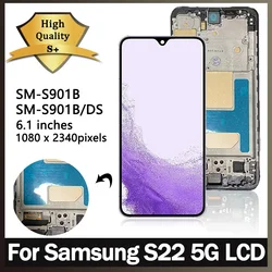 S901B S901U S901W S901N S901E LCD For Samsung S22 LCD For S22 5G LCD Display Touch Screen Digitizer Assembly Replacement