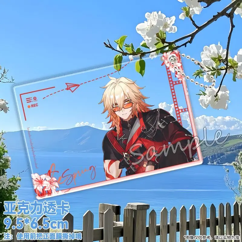 อะนิเมะ Honkai: Star Rail Khaslana Mydeimos คอสเพลย์ Photo Props Diy การ์ตูนใหม่อะคริลิคใสการ์ดคริสต์มาสของขวัญ