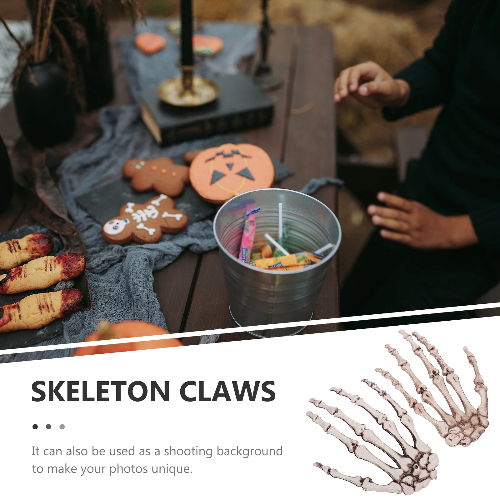 

1Pair Resin Hand Statues Scary Halloween Decoration Props for Party Bar Ktv Hand Halloween Props