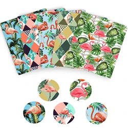 50*45cm Flamingo Polyester Cotton Precut Quilting Fabric Squares Sheets For Sewing Quilting Crafting Hand Sewing DIY Doll Fabric