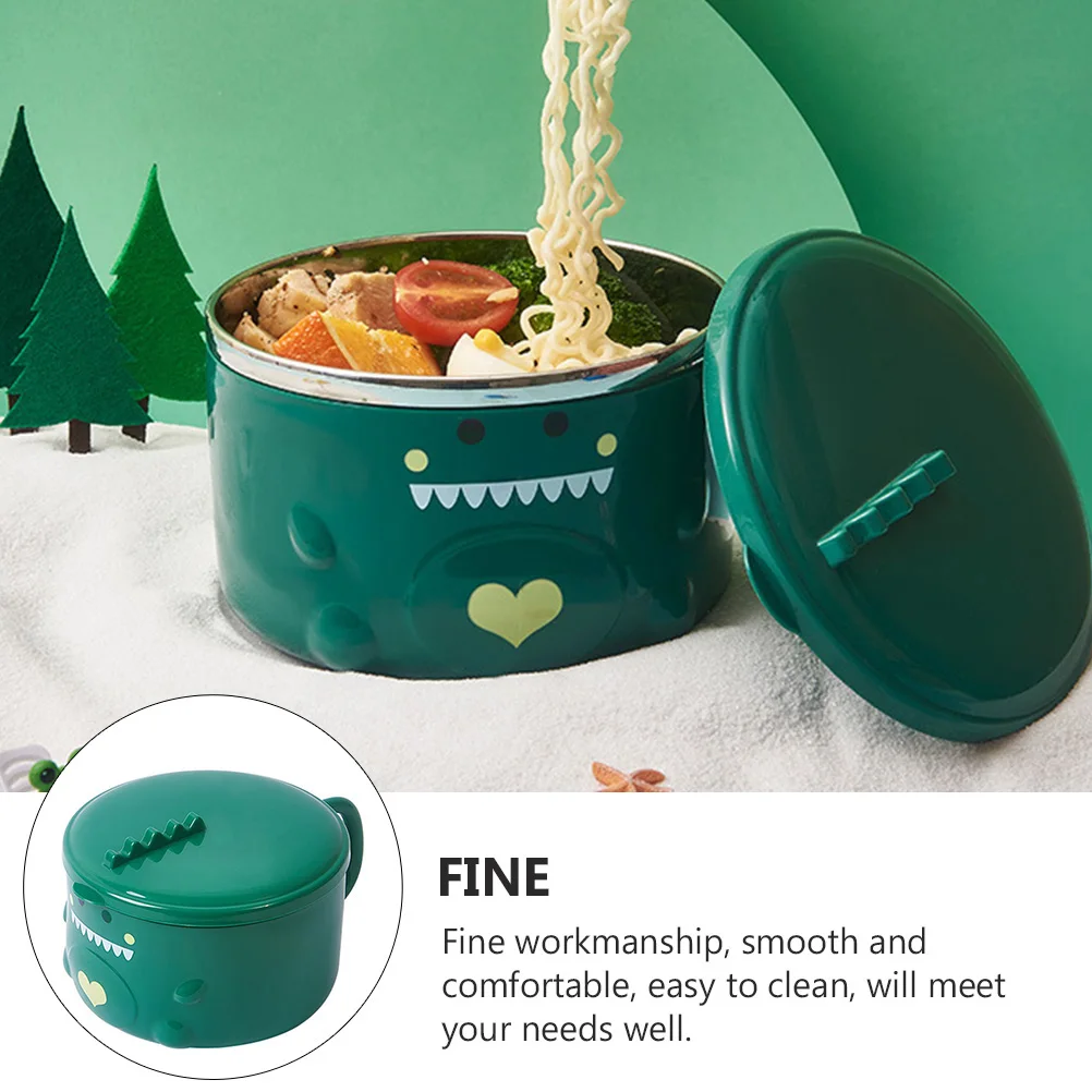 

Stainless Steel Insulated Bowls With Lids Ramen Soup Containers Lid Rice Bowls Kitchen Dining Set