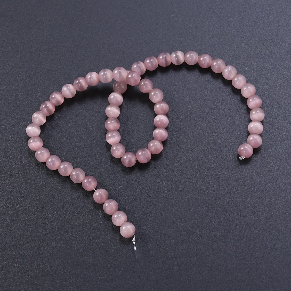 

50pc 8Mm Opal Gemstone Beaded Bracelet Natural Round Cat Eye Stone Beads For Jewelry Making Handcraft Unisex Decor Accessory