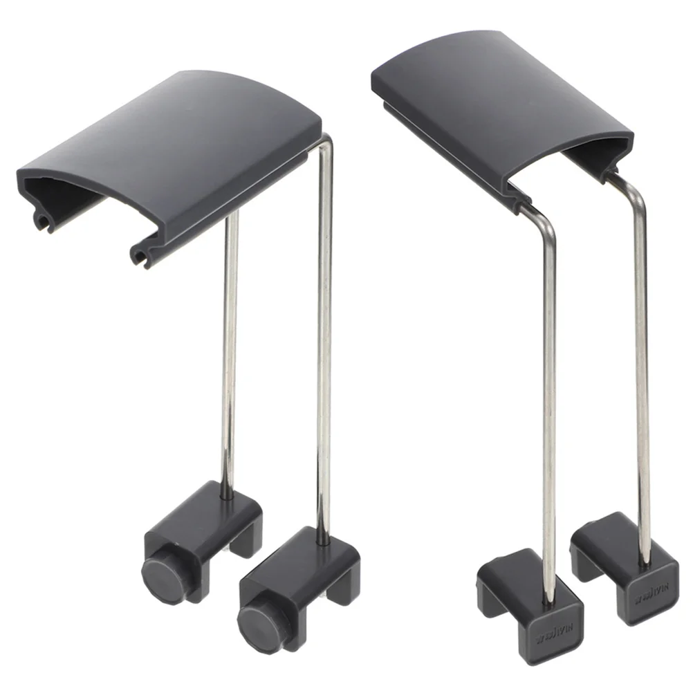 2 Pcs Aquatic Lamp Bracket Fish Tank LED Light Holder Adjustable Black Plastic Stand