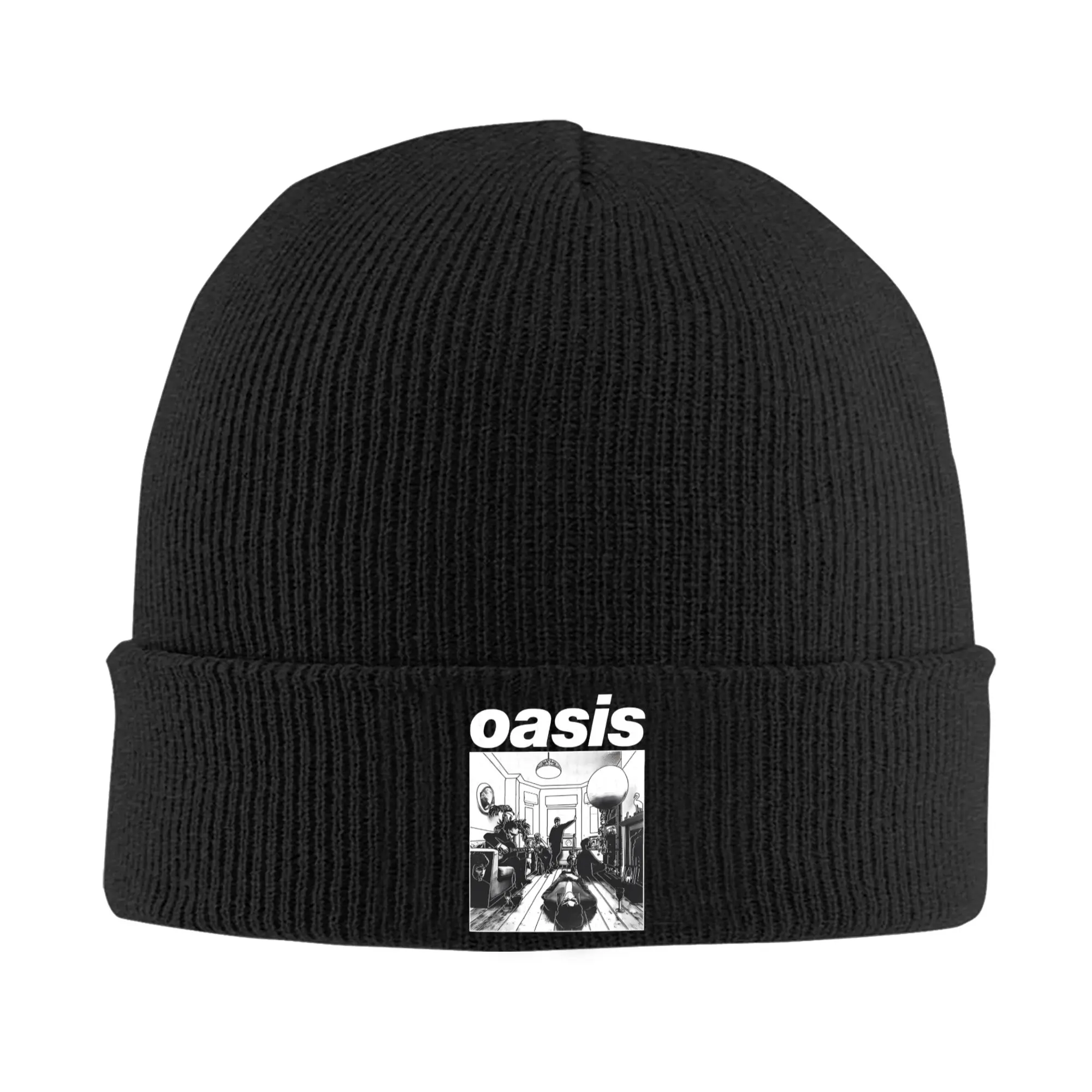 Definitely Maybe Rock Band  Knit Hat Beanies Autumn Winter Hats Warm Unisex  Hip Hop O-Oasis Caps for Men Women Gifts,