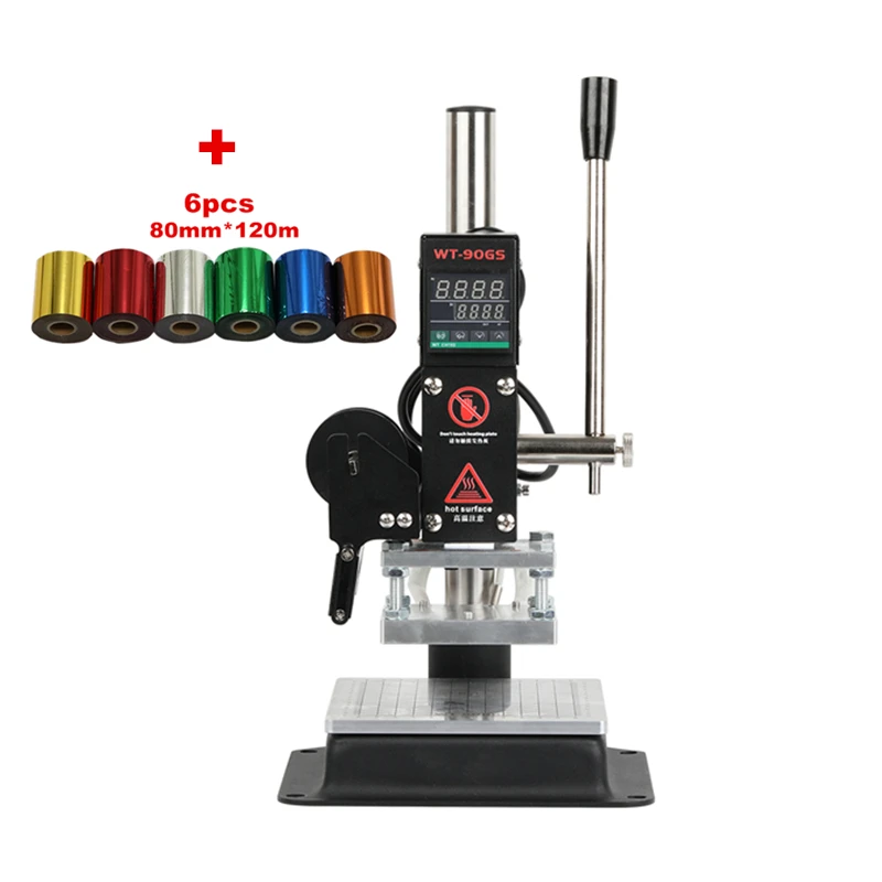 Bronzing Machine Hot Stamping Machine Manual Embossing Machine with Hot Stamping Foil  gilded paper HS foil for PVC Leather