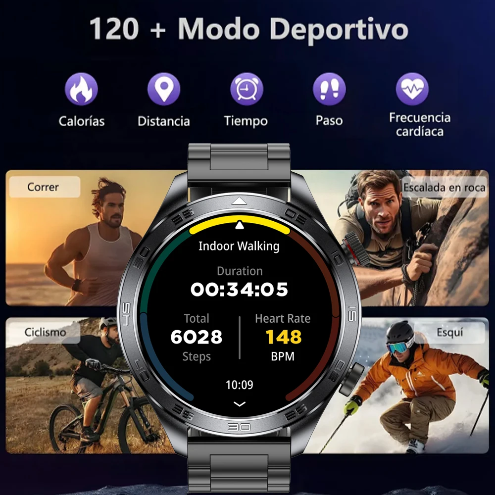 2026 New Military Smart Watch 1000Mah Battery Fitness Tracking 10ATM Waterproof Tactics Sport Flashlight call Bracelet For Men