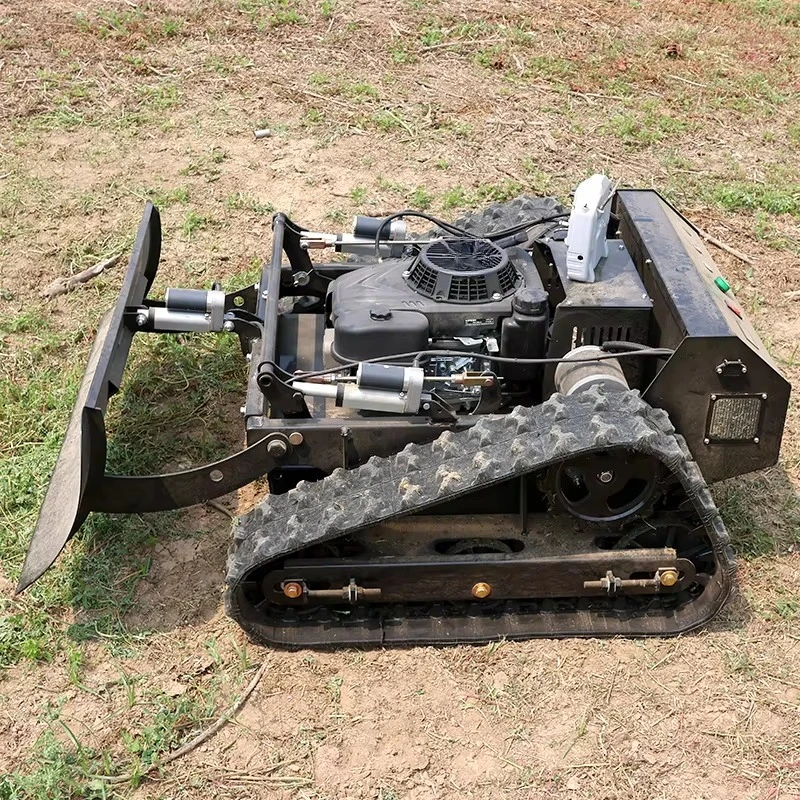 Crawler Robot Self Propelled  zero Turn Remote Control Lawn Mowers with Snow Shovel view 5