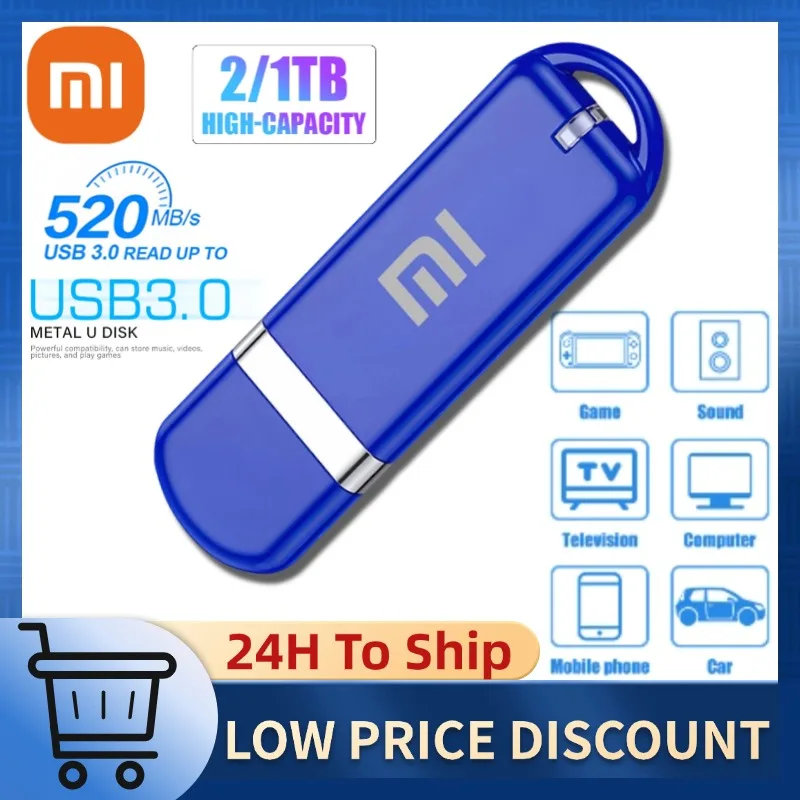 

Xiaomi 2TB 1TB USB Flash Drives USB 3.0 Metal Flash Drive Drive C-Type High Speed Pendrive Waterproof Portable USB Memory New