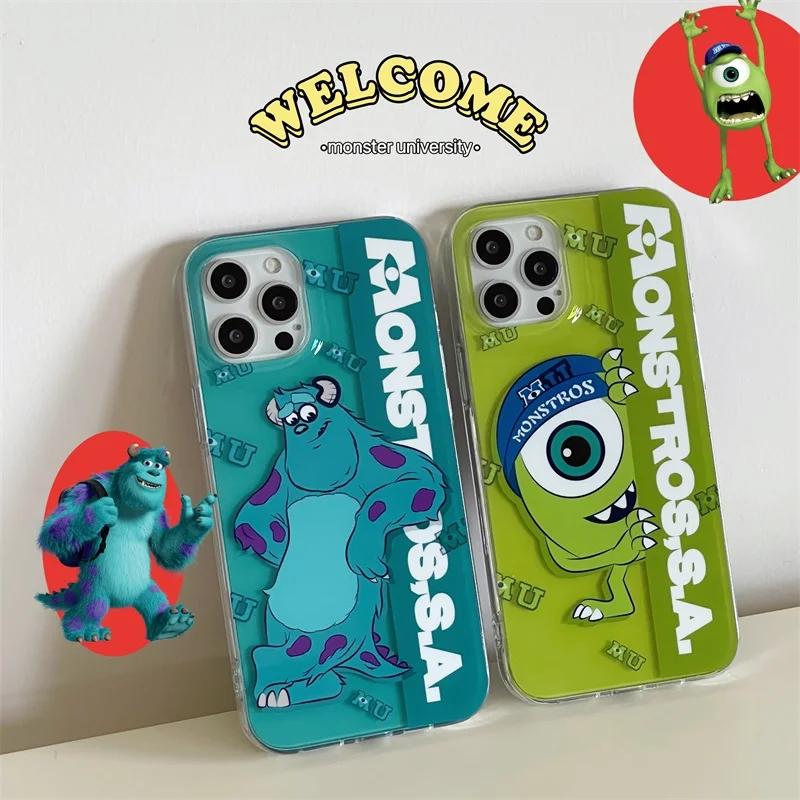 Cartoon Disney Monsters University Phone Case For iPhone 15 14 13 12 11 Pro Max Anti-drop Protection Silicone Back Cover Funda